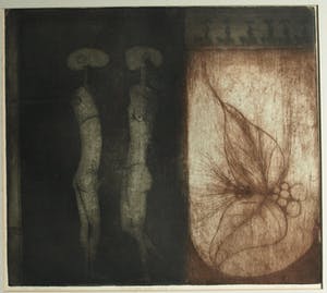 Sam Parabirsingh - Ingelijste ets, Between You and Me – 1977 – nr. 13 van 15 ex. kopen? Bied vanaf 45!