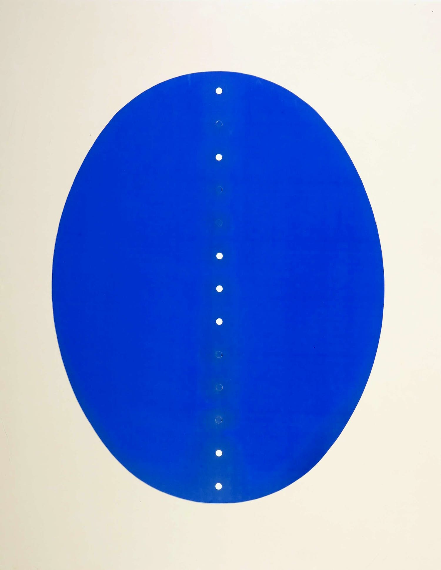 Lucio Fontana - Gesigneerde zeefdruk op rhodoïd, Concetto spaziale verkocht voor € 3000!