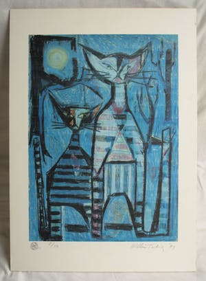 Willem H.A. Teeling - “Blauwe katten” - 1989 – nr. 2 van 50 ex. kopen? Bied vanaf 1!