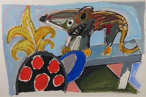 Lucebert - Gouache, Zonder titel - Ingelijst (Groot) kopen? Bied vanaf 2500!