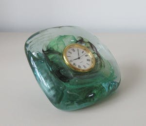 Curiosa - Glazen bureauklokje - Kerry Handcrafted Glass - Ierland kopen? Bied vanaf 1!
