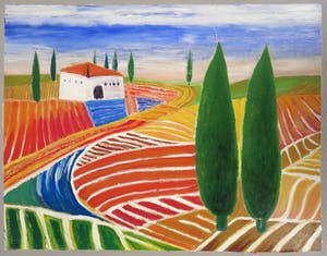 Niet of onleesbaar gesigneerd - Acryl op doek, Landschap (Zeer groot) kopen? Bied vanaf 1!