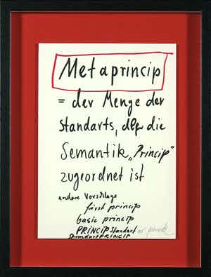 A.R. Penck - Zeldzame handgesigneerde litho, Metaprincip verkocht voor € 1!
