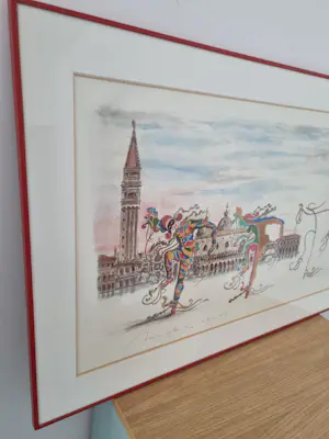 Niet of onleesbaar gesigneerd - Gianfranco missiaja, harlekijnen , venetië kopen? Bied vanaf 1!