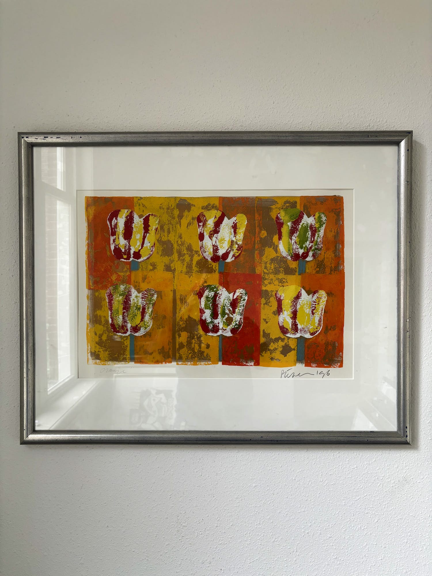 Pieter Schotman - Oranje - tulpen geschilderd origineel met de hand kopen? Bied vanaf 30!