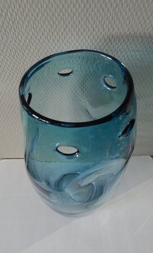 Gunther Lambert - Designer Vaas - Blauw Glas kopen? Bied vanaf 25!
