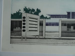 Peter van der Heijden - Ets en aquatint , Belgische brievenbussen – gesigneerd – 1977 – nr 1 van 12 kopen? Bied vanaf 50!
