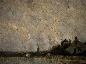 Marinus Heijl - Sfeervol, omstreeks 1880 geschilderd GROOT olieverf "ochtend aan de Vecht" kopen? Bied vanaf 20!