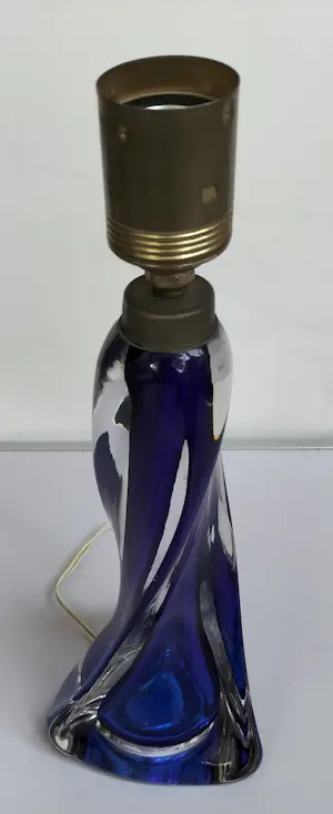 Val-Saint-Lambert - Hoge lampvoet van kristalglas kopen? Bied vanaf 40!