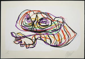 Karel Appel - Zeefdruk, Kikker kopen? Bied vanaf 800!