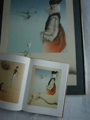 Michael Parkes - Gesigneerde en ingelijste litho ‘Swan King’ + Boek - 1982 kopen? Bied vanaf 400!