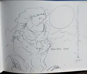 Hans Erni - Tekening van een moeder met kind in het boek Israel 1971 kopen? Bied vanaf 100!