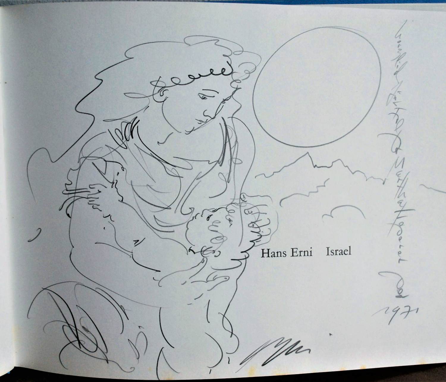 Hans Erni - Tekening van een moeder met kind in het boek Israel 1971 kopen? Bied vanaf 100!