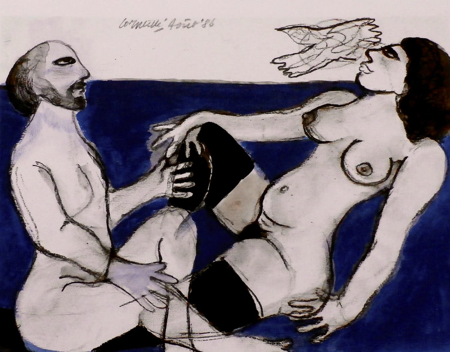 Hugo Claus - Corneille - Hymen: 13 erotische tekeningen met 13 gedichten verkocht voor € 250!