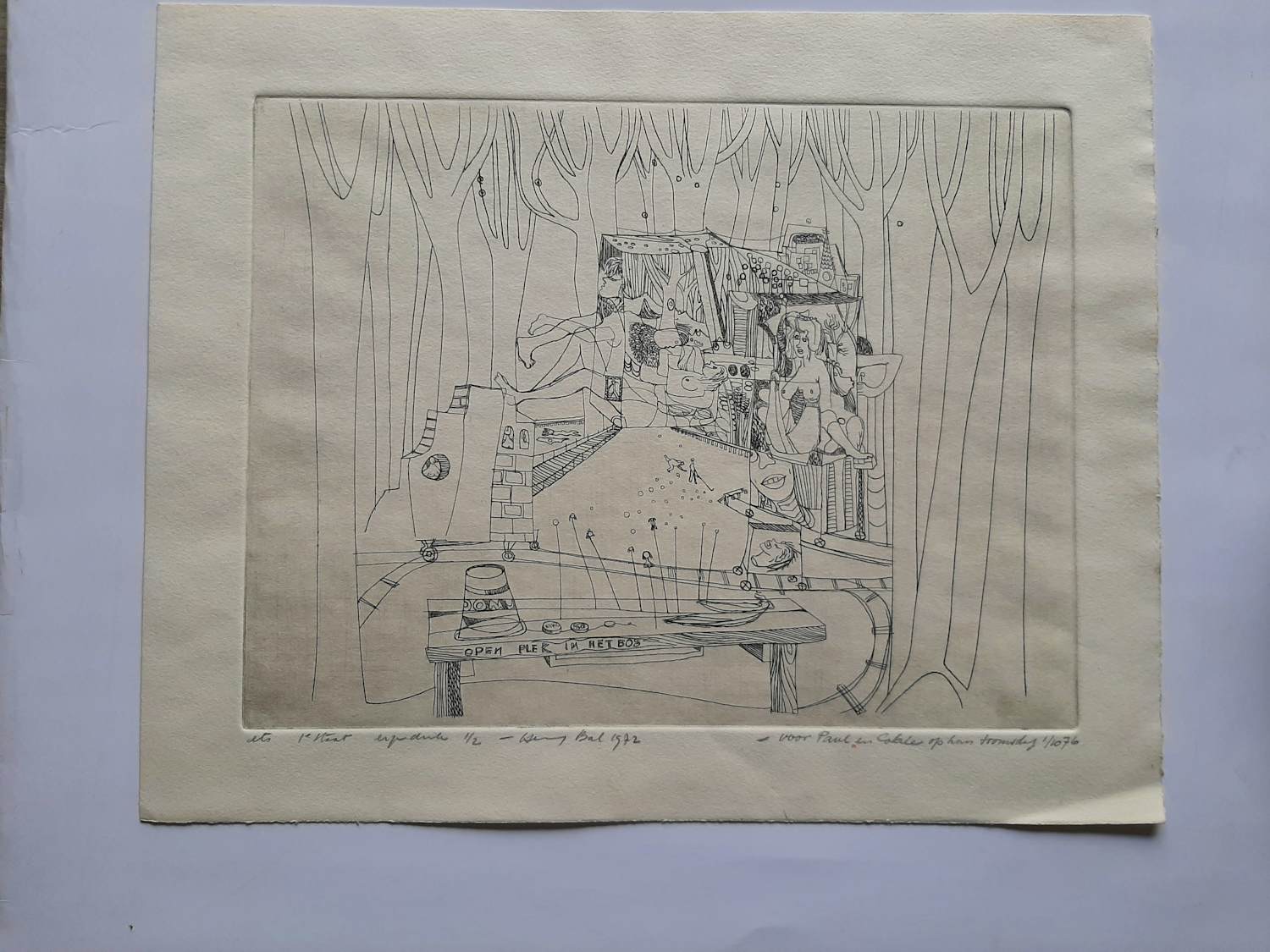 Henny Bal - Ets, Titel, Open plek in het bos. kopen? Bied vanaf 35!