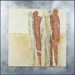 Carla Raadsveld - Zeefdruk op paneel, People I kopen? Bied vanaf 40!