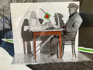 Roger Raveel - In de schaduw zittende man kopen? Bied vanaf 1500!