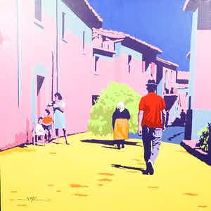 Marco Kooiman - Acryl op Doek, Walking Home(Groot) verkocht voor € 150!