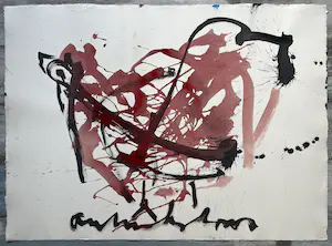 Anton Heyboer - gemengde techniek op papier | 'Oervogel' kopen? Bied vanaf 1!