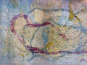 Thea Figee - monotype op papier - zonder titel - 2006 (UNIEK WERK) kopen? Bied vanaf 60!