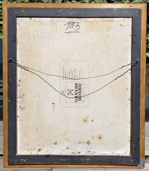 Alfons Vermeir - Vrouw in venster, olieverf op canvasboard (netjes ingelijst) kopen? Bied vanaf 225!