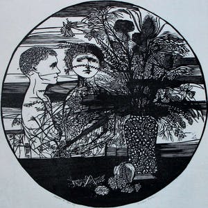 Leonard Baskin - houtsnede:children still life-1956 kopen? Bied vanaf 110!