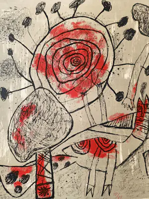 Corneille - 1969 - Soleil d'aube - Antieke Litho - Zeldzaam kopen? Bied vanaf 599!