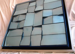 Curiosa - Nul / ZERO-kunst: Spiegelglas, grote abstract geometrische constructie kopen? Bied vanaf 350!