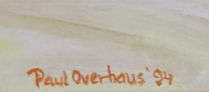 Paul Overhaus - Acryl op doek, Breed Strand - Ingelijst (Groot) kopen? Bied vanaf 100!