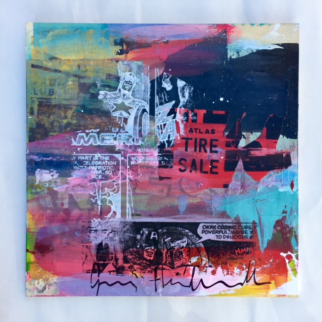 George Heidweiller - acrylverf en gemengde techniek op hout - zonder titel - grsigneerd. kopen? Bied vanaf 140!