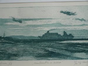 Huub Scheres - Ets , Aankomst in de avond – gesigneerd & ingelijst – 1979 – nr 2 van 10 kopen? Bied vanaf 10!