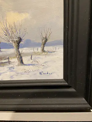 Henk Poeder - Hollands winterlandschap kopen? Bied vanaf 85!