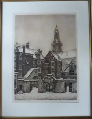 Cornelis Brandenburg - Zuiderkerk met poortje in de sneeuw (Amsterdam) kopen? Bied vanaf 95!