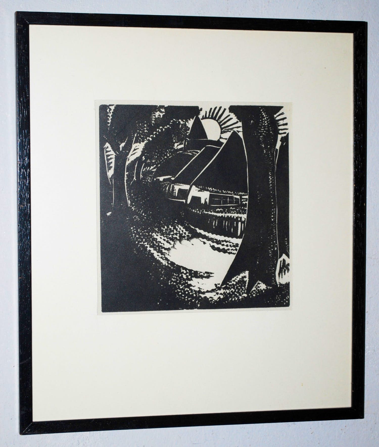 Jan Frans Cantre - Le village, houtsnede jaren 20 + 2 houtsnedes (1928) Anneke van der Feer verkocht voor € 50!