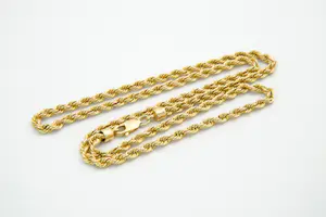 1 - Sierlijk, zo goed als nieuw - hoog gehalte -22 krt geel-gouden koord-collier kopen? Bied vanaf 390!