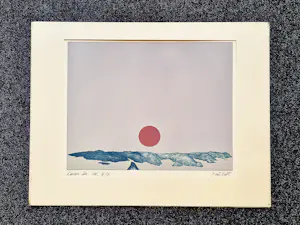 Fred Koot - zeer mooie 5-kleurenlithografie "Kanheri zon Mumbai India" potloodgesigneerd kopen? Bied vanaf 53!