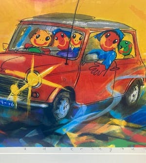 Ad Verstijnen - Zeefdruk, Austin 7 - Ingelijst (groot) kopen? Bied vanaf 70!