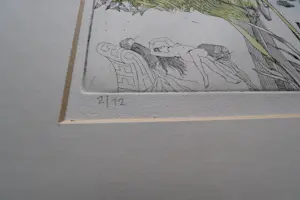 Nicolaas Wijnberg - Grote, in zeer kleine oplage (12) gemaakte kleuren-Ets "de Joker" kopen? Bied vanaf 46!