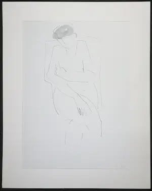 Emmy van den Blink - Stift op papier, Zittend Naakt kopen? Bied vanaf 1!