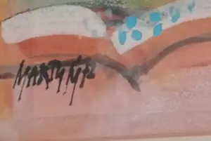 Mart Min - Het Lange Wachten -Krijt met aquarel kopen? Bied vanaf 250!