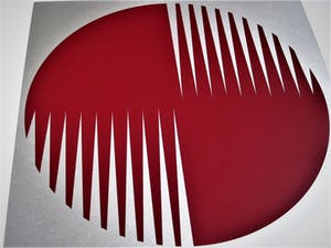 Rob Schotman - Intrigerend jaren 60 PoP Art Litho - variaties op een cirkel - gesigneerd kopen? Bied vanaf 10!