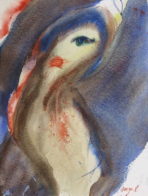 Serge Vandercam - Aquarel, Figuur kopen? Bied vanaf 200!