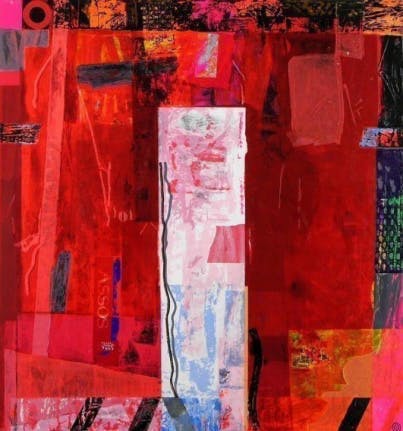 Jos Verwiel - MIXED-MEDIA op Zeefdruk MANDRAS Handgesigneerd verkocht voor € 125!