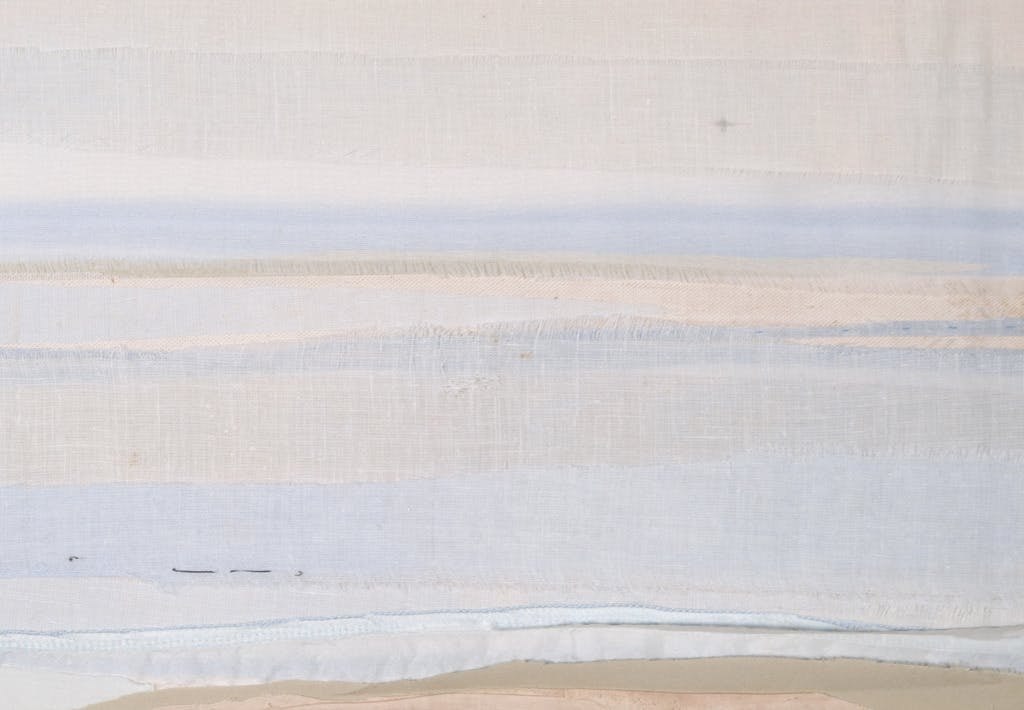 Marianne Binnenweg - Marianne Binnenweg: Textielcollage, Landschap kopen? Bied vanaf 20!