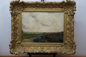 Theo Goedvriend - maroufle (olieverf op doek op paneel) - landschap kopen? Bied vanaf 199!