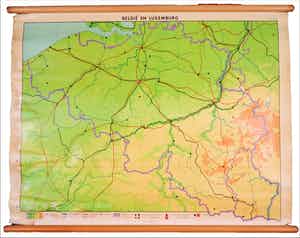 Schoolkaart van België en Luxemburg (Groot) verkocht voor € 1!