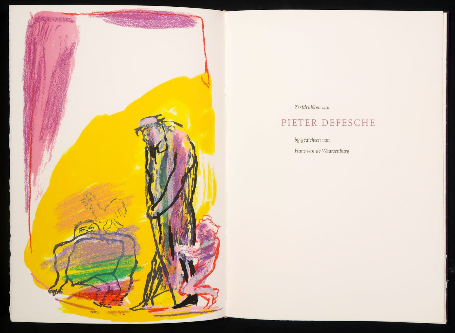 Pieter Defesche - Boek met zeefdrukken + gedichten van Hans van de Waarsenburg, Pieter Defesche 75 kopen? Bied vanaf 60!