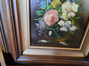 Harrij van Dongen - Ölgemälde auf Holz Blumenmotiv kaufen? Bieten Sie von 90!