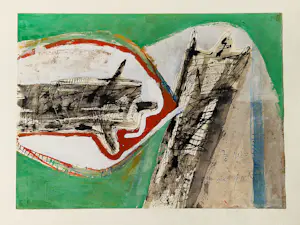 Hannes Postma - grote 1963 gemengde techniek (pastel, aquarel) "Figures V" - gesigneerd kopen? Bied vanaf 84!