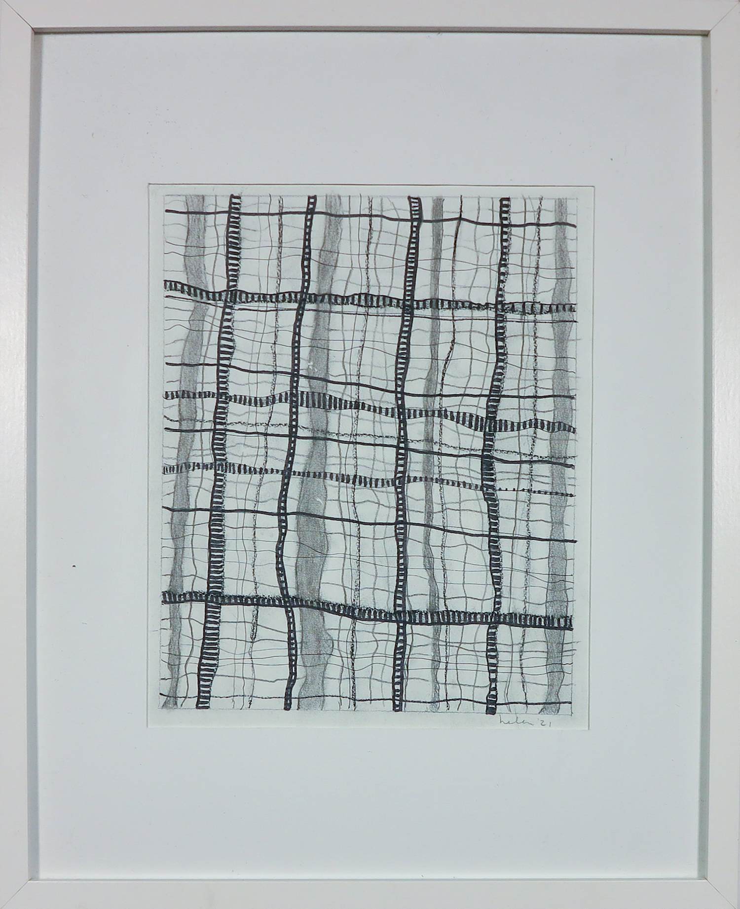 Helen Nieuwendijk - Gemengde techniek op papier, Zonder titel - Ingelijst kopen? Bied vanaf 40!